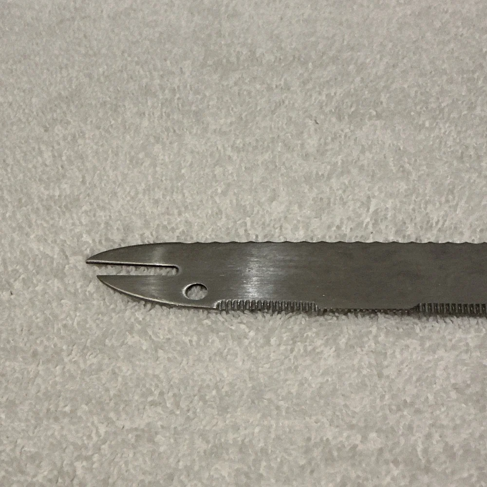 HOUSEHOLD Surgical Stainless Serrated‎ Double-Sided Knife 7.5